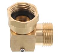 VALICLUD Brass Garden Hose Swivel Elbow Connector 90 Degree Leakproof Hose Fitting with Flexible Elbow Design for Washing Tasks and Use in Tight Spaces, Solid Brass Threaded Adapter