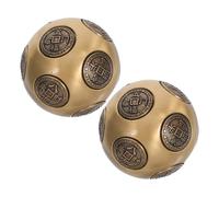 VALICLUD Brass Hand Exercise Ball Twelve-sided Rotating Dodecahedron Finger Fitness Sphere for Grip Strength and Hand Coordination Therapy