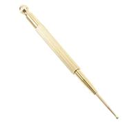 VALICLUD Brass Retractable Double-Headed Massage Pen for Trigger Point Relief and Muscle Relaxation Portable Pressure Point Acupoint Tool for Head Neck Shoulders and Back Therapy
