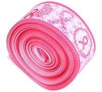 VALICLUD Breast Cancer Awareness Ribbon Hair Band Accessory Pink Polyester Sturdy with Bright and Vivid Colours, Unique Style for DIY Craft and Party Decoration Women Accessory