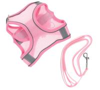 VALICLUD Breathable Pet Harness and Leash Set for Dogs with Comfortable Polyester Fabric and Reflective Design, Suitable for Outdoor Walking and Safe Daytime or Nighttime Use
