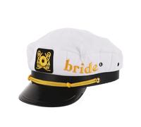 VALICLUD Bride Captain's Hat Elegant Nautical Bridal Headpiece for Bachelor Bachelorette Parties Fashionable Sailor Fabric Hat for Weddings Stunning Accessory for Memorable Celebrations