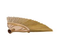 VALICLUD Broom Head Replacement Small Sweeper Head Plastic Push Broom Part for Home Cleaning Copper Fan-shaped Without Handle Suitable for Ceiling and Spider Web Removal