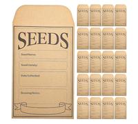 VALICLUD Brown Kraft Paper Envelopes Lightweight Seed Saving Envelopes Mini 50pcs with Self-Adhesive Closure for Small Items and Beans for and Storing Seeds
