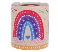 VALICLUD Bulletin Board Borders Pastel Classroom Border Roll of Coated Paper, Rainbow Hearts and Dots, DIY Cutting, Tear-resistant, for Schools and Classrooms