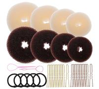 VALICLUD Bun Making Kit for Women Girls Includes Hair Bun Donuts U Shape Hair Clips