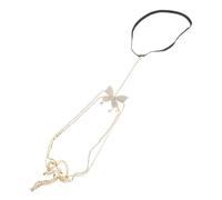 VALICLUD Butterfly Rhinestone Leg Chain for Women Elastic Thigh Jewelry Fashion Body Chain Sparkly Adjustable Leg Jewelry for Summer Events