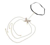 VALICLUD Butterfly Rhinestone Leg Chain for Women Sparkly Body Chain Jewelry Elastic Thigh Accessory for Summer Events and Daily Wear