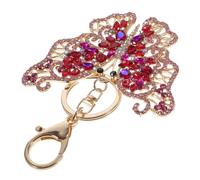 VALICLUD Butterfly-Shape Rhinestone Keychain Elegant Decorative Bag Charm Key Stylish Multi-Functional Accessory Sparkling Crystals for