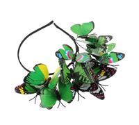 VALICLUD Butterfly Wedding Accessory Green Hairband Lightweight Bridal Headwear with Realistic Greenery Durable Craftsmanship for Tea Parties Festivals and Weddings