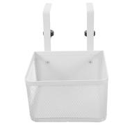 VALICLUD Cable Organizer under Desk Clamp Basket, Small White Desktop Storage for Chargers and Remote Controls, for Office and Home Desks