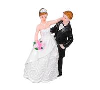 VALICLUD Cake Topper Versatile Usage and Easy Installation Resin Figurines with Elegant Design Beautifully Crafted Romantic Couples Wedding Couple for Cake Decoration and Bridal Shower
