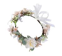 VALICLUD Camellia Wreath Headband Floral Hairband Lightweight Comfortable Headpiece for Women All-day Wear Material Suitable for Christmas Party and Daily Use
