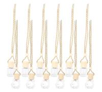 VALICLUD Car Hanging Perfume Bottles Pendants Glass Essential Oil Diffuser 12pcs 6ml Convenient to Carry Alleviate Driving Stress Suitable for Cabinet and Bathroom