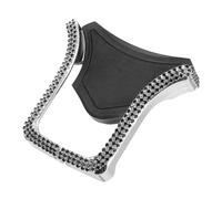 VALICLUD Car Mounted Phone Holder Air Vent Bracket Rhinestone U-shape Telescopic Phone Mount Compatible with Navigation for Driving Use, Black