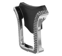 VALICLUD Car Phone Holder Air Vent Bracket U Shape Telescopic Mount with Rhinestone Decoration Compatible with Car Vents Easy Installation Black