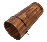 VALICLUD Carbonized Wood Umbrella Bucket Stand Indoor Organizer for Long and Folding Umbrellas Stable Sturdy Wooden Storage Holder for Entryway Home Office Decorative Rustic Parasol Base