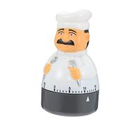 VALICLUD Cartoon Chef Kitchen Timer Mechanical Countdown Simple Manual Cooking Reminder for Baking Homework Yoga and Facial Mask Timing with Loud Alarm and Decorative Design
