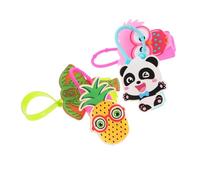 VALICLUD Cartoon Silicone Hand Bottle Carrier Covers 30ml 4pcs Set with Elephant Panda Pineapple Owl for Travel Hand Sanitiser Holder