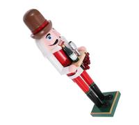VALICLUD Cartoon Wooden Nutcracker Ornament Festive Soldier Decoration for Christmas Home Decor Unique Holiday Craft and Charming Design for Tabletop and Shelf Display