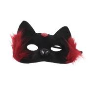 VALICLUD Cat Animal Mask: Plush Cat Masquerade Mask Half Face Animal Face Cover For Adults Costume Prop Halloween Party Costume Accessory