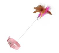 VALICLUD Cat Interactive Teaser Collar for Cats 17-27cm Neck Size with Foot and Table Leg Attachment Indoor Kitten Playing Rod