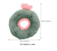 VALICLUD Cat Neck Cone for Cats and Kittens, Adjustable Plush Pet Collar Cactus Design, Medium Size Protective Elizabeth Collar for Post-surgery Care