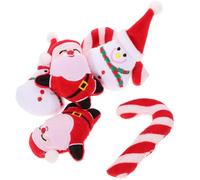 VALICLUD Catnip Plush Stuffed with Crinkly Sound 6pcs for Cats and Kittens Christmas Themed to Attract Cats Interest and Strengthen Bond for Christmas Play