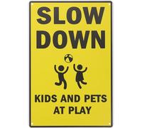VALICLUD Caution Sign Metal for Boy Girl Playing Sturdy Construction Suitable for Business Street and Park Areas