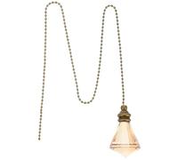 VALICLUD Ceiling Light Pull Chain Extender with Glass Pendant for Pendant Lamp and Table Lamp, Copper Material, Not Easy to Rust, for Replacing Handles and Extension Chains