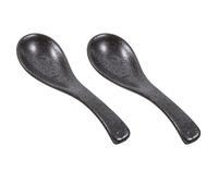 VALICLUD Ceramic Asian Soup Spoon Retro Japanese Ramen Spoon Chip-Resistant Porcelain Kitchen Utensil for Elegant Dining and Traditional Table Settings