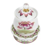VALICLUD Ceramic Buddhist Water Offering Cup for Drinking Classic Design and Beautiful Appearance, for Home Holy Water Use and Zen Room Decoration