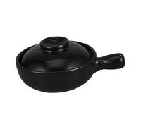 VALICLUD Ceramic Casserole Pot with Lid Traditional Clay Baking Dish for Authentic Cooking Easy to Clean Deep Terracotta Bowl for One Pot Meals and Restaurant Use