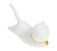 VALICLUD Ceramic Cat Incense Stick Holder Decorative Burner for Home Purification and Meditation Stylish White Cat-shaped Ornament for Air Freshening and Stress Relief Unique Desktop Tea