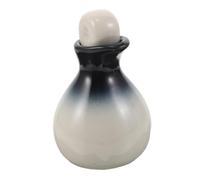 VALICLUD Ceramic Essential Oil Dispenser Bottle Set Mini Diffuser Bottles Lid Blue Gradient for Travel Aromatherapy Perfume and Fragrance Oil Storage