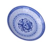 VALICLUD Ceramic Fruit Plate Blue Chinese Retro Style Dragon Pattern, Stable Placement and Safe to Place Food, Elegant Ceramic Snack Plate for Parties and Weddings