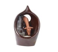 VALICLUD Ceramic Giraffe Backflow Incense Burner Tabletop Decor for Meditation Yoga Bedroom Study Tenacious Craftwork with Waterfall Smoke Effect Unique Gift for Housewarming Birthdays