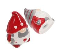 VALICLUD Ceramic Gnome Salt and Pepper Shaker Kitchen Seasoning Bottles for Salt Pepper Sugar Cute Small Spice Jars for Countertop Decor and Gift
