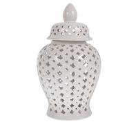 VALICLUD Ceramic Hollow Out Display Vase Vintage Porcelain Flower Holder Lightweight Organizer for Wedding Home Garden Porch Decoration