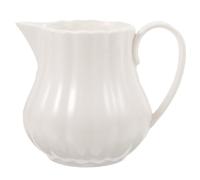 VALICLUD Ceramic Honey Pitcher and Coffee Milk Jug Creamer with 240ml Capacity, Easy to Carry and Frothing, White Stylish Milk Creamer for Home and Restaurant Use