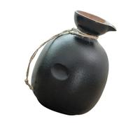 VALICLUD Ceramic Japanese Style Wine Storage Jug 300ml Black Sake Bottle with Fine Texture and Tasteless Material Suitable for Gifts and Festivals