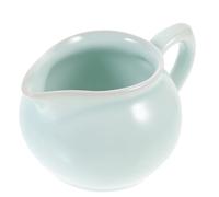 VALICLUD Ceramic Milk Jug Cream Pitcher Sauce Pitcher with Special Spout Design Easy to Store Green for Serving Hot Butter and Coffee Bar for Kitchen and Dining Use