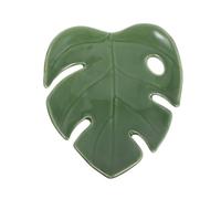 VALICLUD Ceramic Monstera Leaf Jewelry Dish Elegant Porcelain Trinket Bowl for Rings Earrings Necklaces Storage Organizer Decorative Leaf-shaped Jewelry Tray for Vanity Keys Bedroom Living