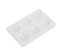 VALICLUD Ceramic Reaction Plate, 6 Hole Porcelain Spot Plate for Laboratory Experiments, White Porous Design, Easy Comparison, Lab Tray for Scientific Testing