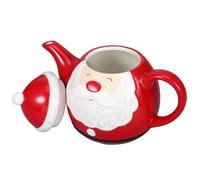 VALICLUD Ceramic Santa Claus Tea Pot with Handle Portable Christmas Teapot for Loose Tea Home Office Tearoom Kettle