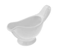 VALICLUD Ceramic Sauce Boat Small Porcelain Gravy Jug with Handle for Sauces Vinegar Salad Dressing Seasoning Container Safe for Restaurant Kitchen Use
