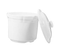 VALICLUD Ceramic Stew Bowl with Lid Steamed Egg Bird's Nest Dish for Soups and Desserts Smooth Easy Clean Kitchen Supply for Family and Friends