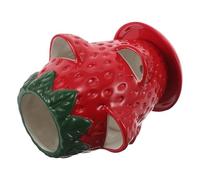 VALICLUD Ceramic Strawberry Planter Pot with Multi-openings and Saucer for Succulents Orchids and Herbs Small Breathable Orchid Bowl Flowerpot Indoor Decorative Nursery Container