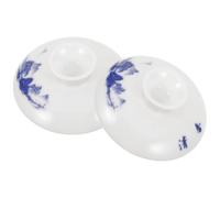 VALICLUD Ceramic Tea Cup Lid Replacement 2Pcs and Decorative Teapot Accessories for Afternoon Tea and Outdoor Activities