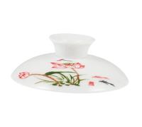 VALICLUD Ceramic Tea Cup Lid Replacement High Temperature Cover with Smooth Edges for Chinese Style Teapot Dust and Scratch Resistant Tea Mug Accessory